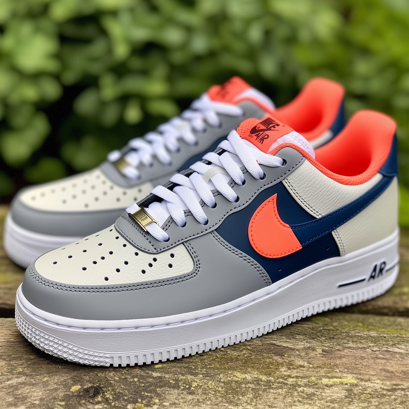 Custom Nike Air Force 1 hand painted design blade runner inspired. Boundless Customs