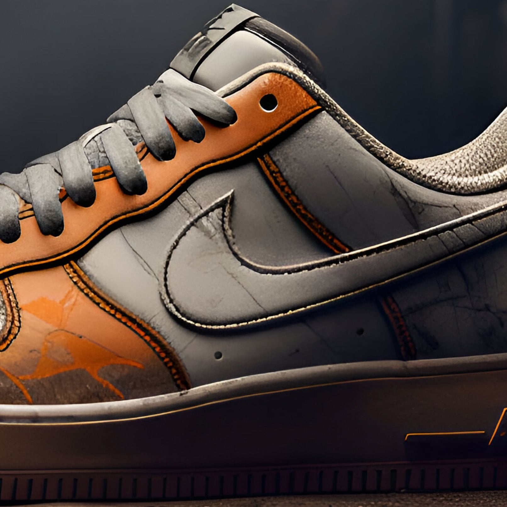 Nike fashion air force 1 orange camo