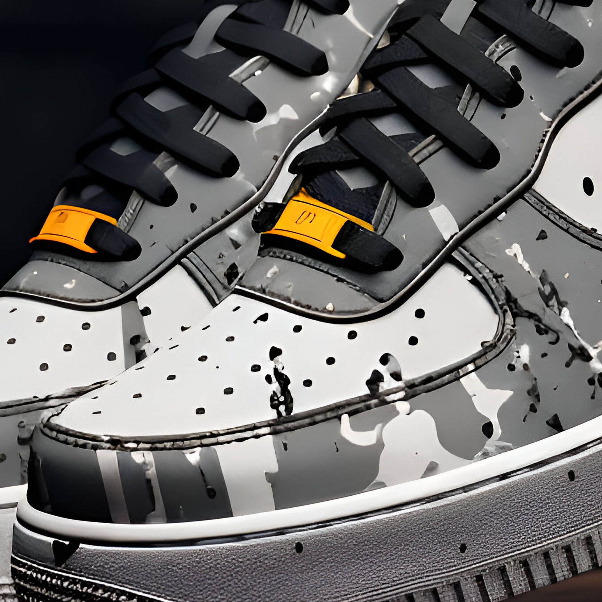 Custom Nike Air Force 1 hand painted design. Urban camo design Boundless Customs