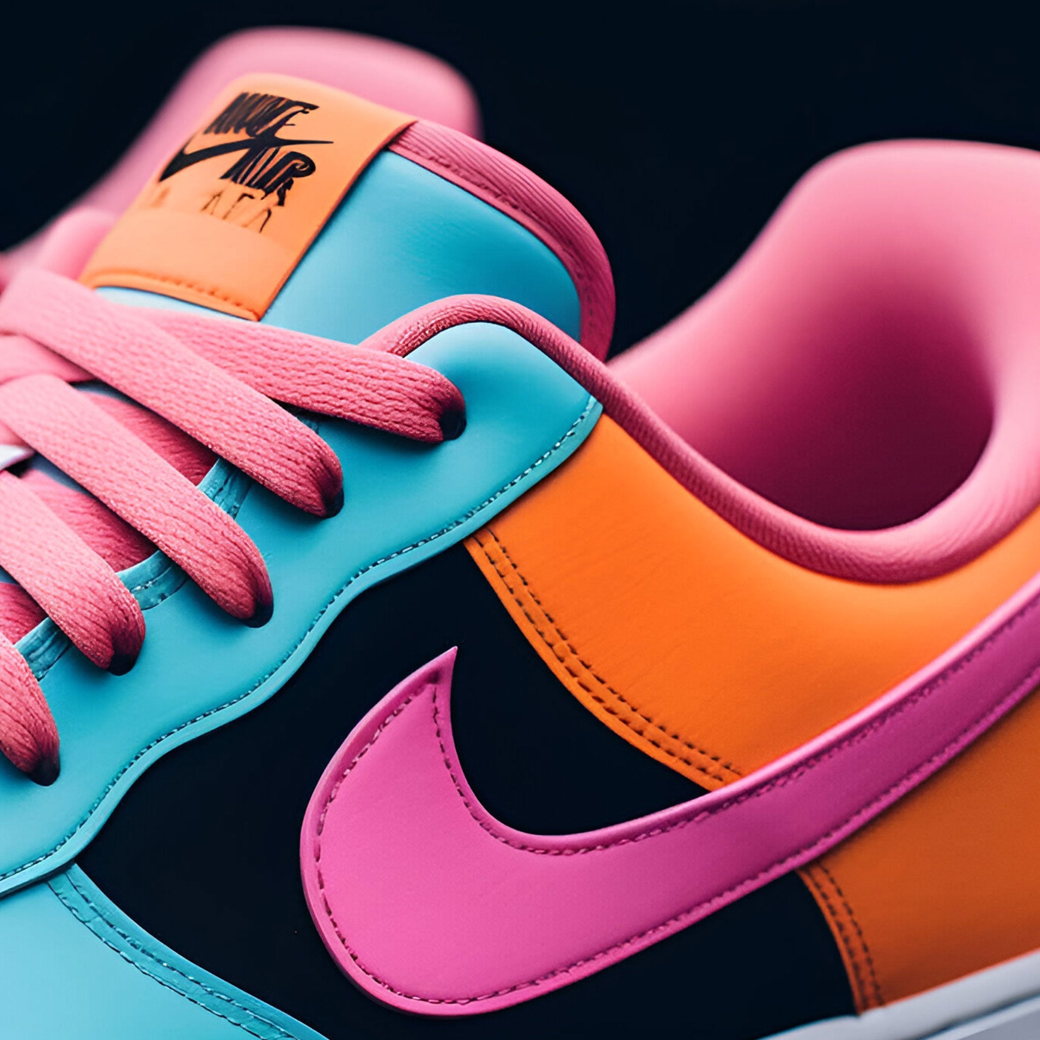 Custom Air Force 1 Trainers Neon Flow Boundless Customs