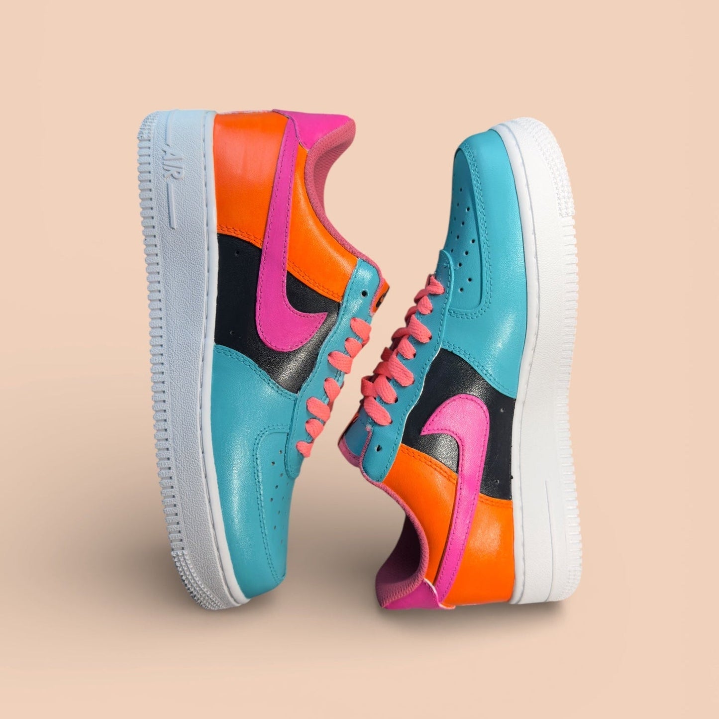 Nike Air Force 1 Custom Sneakers | Neon Flow - Custom Nike - Boundless Customs