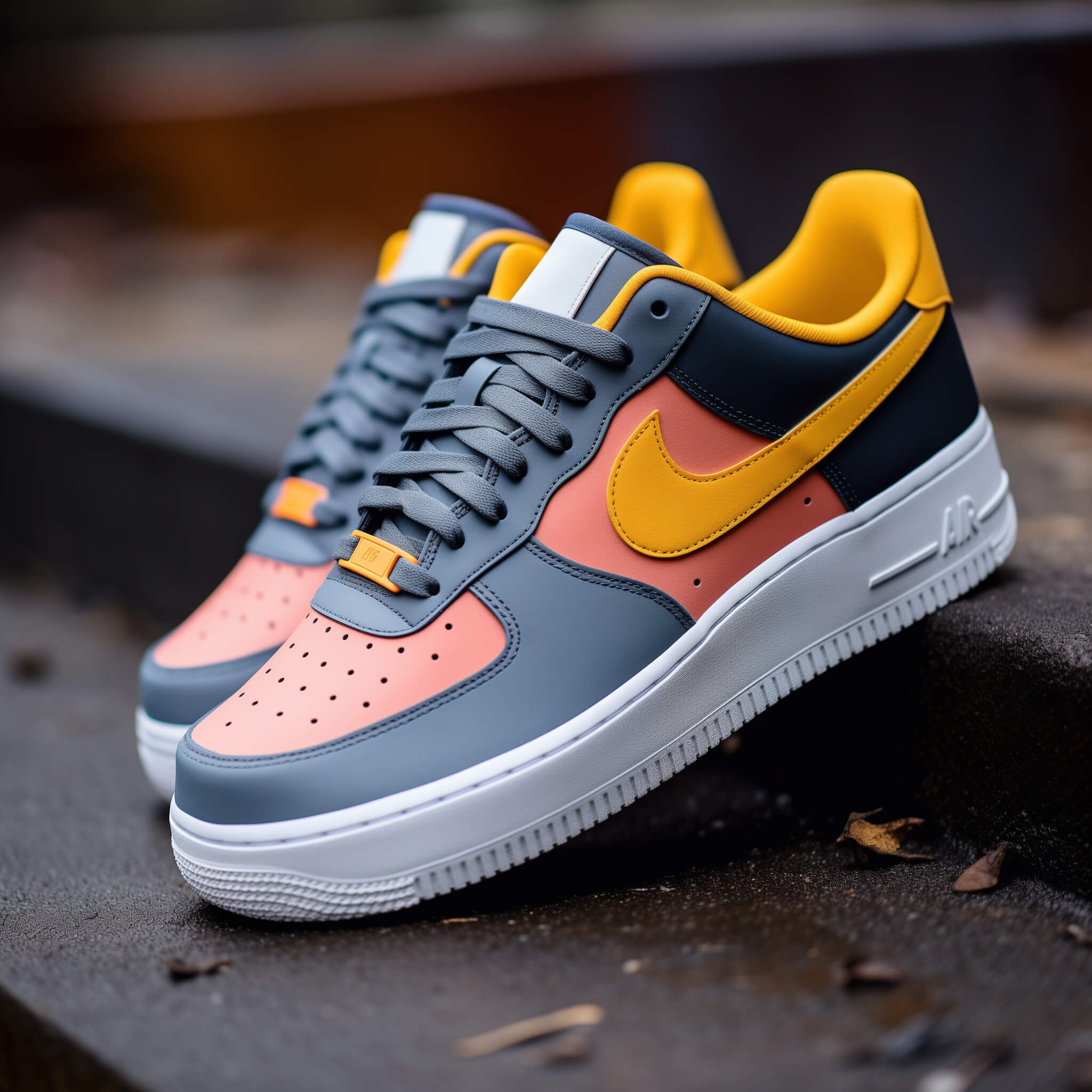 Air force 1 grey orange on sale